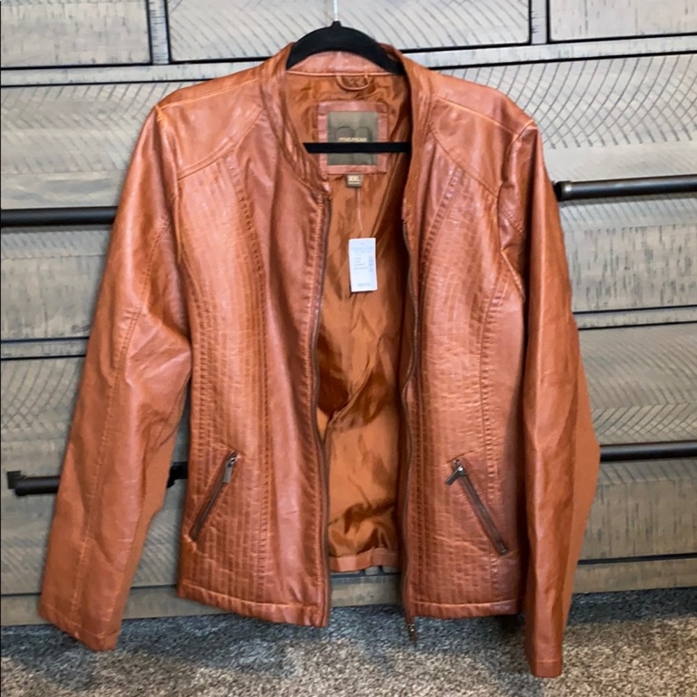 Faux leather jacket